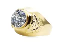 Stil Vintage Inel Zircon Aur galben 14K vrc078y